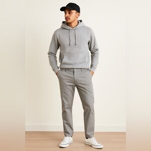 Airwalk Men’s Gray Chino Pants 38x34 Casual Cotton Stretch Straight Fit